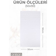 Anılsan 50'li Greek El Havlusu - 50 x 90  cm , 225GR,  Pamuk, Spa ve Otel Havlusu, Günlük Kullanıma Uygun