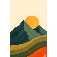 Aktüel Matisse - Boho - Art Deco - Soyut - Doğa ( 3 Lü Çerçevesiz ) Poster - Afiş - Tablo KR2C01151/