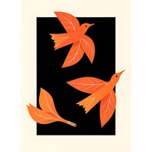 Aktüel Matisse - Boho - Art Deco - Soyut - Doğa ( 3 Lü Çerçevesiz ) Poster - Afiş - Tablo KR2C01258/