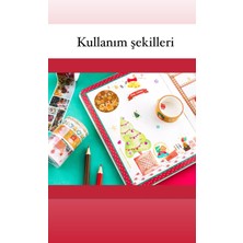 Yılbaşı Desenli Kağıt Bant 4'lü (Farklı Ölçülerde 4 Adet)