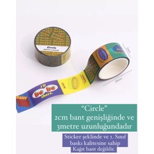 Colorful Washi Tape Sticker Bant 3 Adet