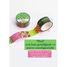 Colorful Washi Tape Sticker Bant 3 Adet