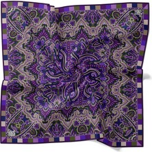 Lêvi D'or Mor Hint Desen Twill İpek Eşarp