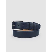 Cabani %100 Hakiki Deri Lacivert 4 cm Erkek Günlük Kemer