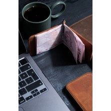 Saraci Leather Craft Deri Slim Kartlık ve Cüzdan, Para Klips Detaylı