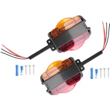 Humble 2pcs Amber/kırmızı LED Işaret Işıkları Gümrükleme Römork Işık Düzeneği (Yurt Dışından)