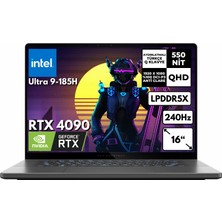 Asus Rog Zephyrus G16 GU605 Intel Ultra 9 185H 32-Gbddr5 4 Tbssd 16GB RTX4090 16" Wqxga 240Hz Windows 11 Pro GU605MY-OLED019 BT15