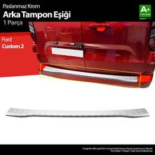 S-Dizayn Ford Tourneo Custom Krom Arka Tampon Eşiği 2023 Üzeri A+ Kalite