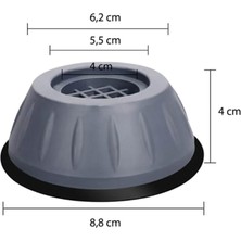 Alay Ticaret Çamaşır Makinesi Titreşim Engelleyici Stoper ve Mobilya Yükseltici Takoz 4 Lü Set