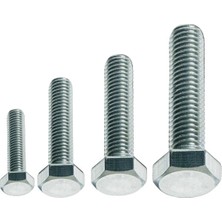 Akdeniz DIN933 M10 16 mm Galv. Kaplamalı Cıvata 40 Adet