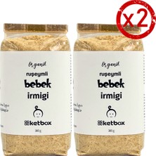 Ketbox Organik Buğday Ruşeymli Bebek Irmiği 600 gr (300 gr x 2 Paket) +8 Ay