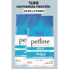 Petline Hamsili Deniz Mahsüllü Yetişkin Kedi Maması 20KG  (2 x 10Kg) - ANCHOVY