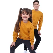 Zuzunga Basic Bisiklet Yaka Şardonlu Çocuk Sweatshirt 3-12 Yaş
