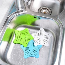 Jinlin Shop B No.5 Tarzı Banyo Ürünleri 3 Renk Temiz Seçenekli Beş Köşeli Filtre Lavabo Tıkaç Lavabo Zemin Süzgeci Saç Tutucu Ev (Yurt Dışından)