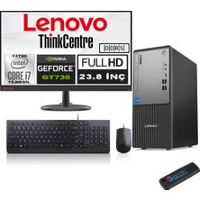 Lenovo Thinkcentre Neo 50T Gen5 Intel Core I7 13700 64GB Ddr5 4tb SSD 23.8 Inç Monitör Windows 11 Pro Nvidia GT730 7302412UB000LTRW25+ZETTA Flash Bellek