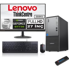 Lenovo Thinkcentre Neo 50T Gen5 Intel Core I7 13700 24GB Ddr5 2tb SSD 27 Inç Monitör Windows 11 Pro Nvidia GT730 7302712UB000LTRW09+ZETTA Flash Bellek