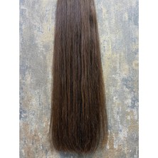 Halitcan Hair 70CM Dip Uç Bir Açık Kahve(No4) Özbek Saçı  ,120GR 200ADET,  (100% Gerçek Insan Saçı)