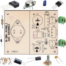 Devre Dünyası 0-30V 1.5A Ayarlı Güç Kaynağı Devresi Ac Giriş Dc Çıkış - Demonte(Montesiz)