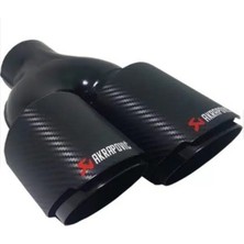 Akrapovic 100 mm. Çiftli Sol Akrapoviç Içi Siyah Egzoz Başlığı Eksoz Kafası Egsoz Çift 100 mm Karbon