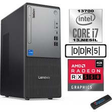 Lenovo Thinkcentre Neo 50T Gen5 Intel Core I7 13700 32GB Ddr5 512GB SSD Freedos Radeon RX550 55012UB000LTRF12+ZETTA Flash Bellek