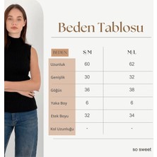 So Sweet Boğazlı Kolsuz Triko Kadın Ince Kazak Women Sleeveless Knitwear