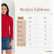 So Sweet Boğazlı Uzun Kollu Kadın Triko Kazak Women Knitwear