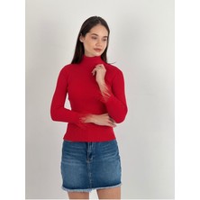 So Sweet Boğazlı Uzun Kollu Kadın Triko Kazak Women Knitwear