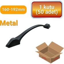 Yahya 50 Adet İnci Mat Siyah Metal Mobilya Kulbu 160 mm - 192 mm