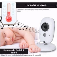Cepini VB603 Akıllı Bebek Kamerası, Bebek Telsizi, 2.4g Kablosuz, 3.2 Inç Lcd, 2 Yönlü Sesli Konuşma, Gece Görüşlü Gözetim Güvenlik Kamerası, 750MAH Şarj Edilebilir Pil, Sıcaklık Izleme