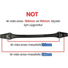 Yahya 50 Adet İnci Mat Siyah Metal Mobilya Kulbu 160 mm - 192 mm