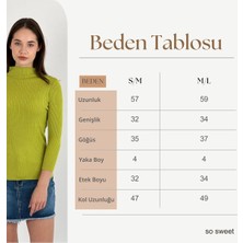 So Sweet Boğazlı Uzun Kollu Long Sleeve Kadın Triko Kazak Women Knitwear