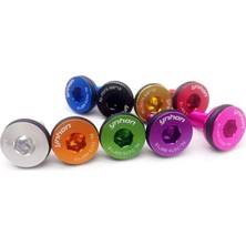 Huoxun Shop C Çelik Cıvata 1 Çift Stili Alüminyum Alaşım Çelik Bisiklet Kare Delikli Alt Menteşe Su Geçirmez Contalı Cıvata M8*15MM (Yurt Dışından)
