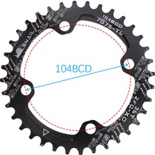 Huoxun Shop C Siyah Stil 36T Snaıl Zincir Dişlisi 104BCD Yuvarlak 30T 32T 34T 36T 38 Dişli Dar ve Geniş Ultralight Dişli Levhası Mtb Dağ Bisikleti 104 Bcd Zincir Tekerleği (Yurt Dışından)