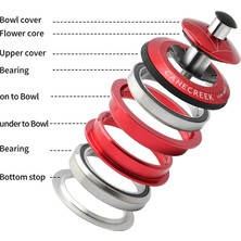 Huoxun Shop C Siyah Stil Bisiklet Peilin Rulmanlı Direksiyon 44MM Alüminyum Kartuş Direksiyon Kasesi Seti 4 Renk Seçeneği Bisiklet Ekipmanı Parçaları Aksesuarları (Yurt Dışından)