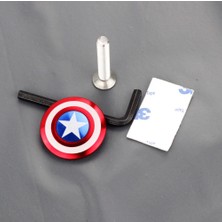 Huoxun Shop C Kırmızı Örümcek Tarzı Kaptan Amerika Örümcek Logolu Abd Bayraklı Bisiklet Direksiyon Başlığı Kapağı 5g (Yurt Dışından)