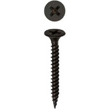 İlta Life 3.5 x 25 Borazan Başlı Sivri Uçlu Seyrek Dişli Alçıpan Vidası Siyah 50 Adet