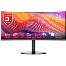 Msı 34" Modern MD342CQP 3440X1440 (Uwqhd) Curve 1500R Va 120HZ 1ms Adaptıve-Sync Type-C Monıtor