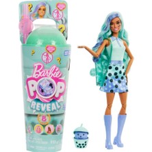Yeşil Çaylı Barbie Pop Reveal Bubble Tea Serisi Renk Değiştiren Bebek 113 g Sürprizlerle Dolu