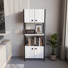 Yg Decor Ygdecor Metal Kitaplık 5 Raflı  Kapaklı Kitaplık Çok Amaçlı Dosya Kitap Rafı Ofis Salon Raf