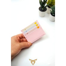 Vanilla Collection Süper Ince Model Deri Kredi Kartılık & Kartvizitlik Kartlık Pudra Pembe