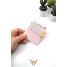 Vanilla Collection Süper Ince Model Deri Kredi Kartılık & Kartvizitlik Kartlık Pudra Pembe