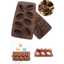 Tekno Trust Silikon Kahve Çekirdeği Şekilli Buz Kalıbı Şeklilli Çikolata Şeker Buz Kalıbı