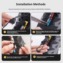 Srtfootcare Akıllı Kilitli Outdoor Ayakkabı Bağcığı 120CM  (Salomon Ayakkabılara Uyumludur) 1 Çift