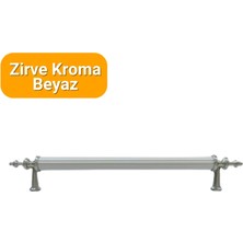 Yahya 50 Adet Zirve Kroma Beyaz Metal Mobilya Kulbu 160 mm