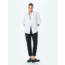 Koton Slim Fit Kemerli Yüksek Bel Cigarette Pantolon