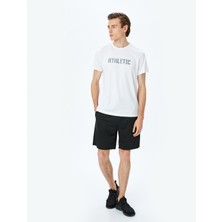Koton Bisiklet Yaka Slogan Baskılı Kısa Kollu Spor T-Shirt