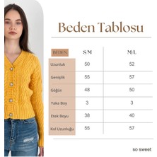 Düğmeli Triko Kadın Kazak Hırka Women Knitwear