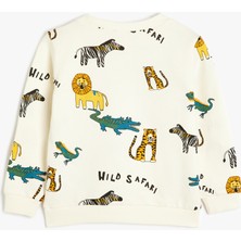 Koton Hayvan Desenli Pamuklu Uzun Kollu Sweatshirt