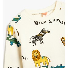 Koton Hayvan Desenli Pamuklu Uzun Kollu Sweatshirt