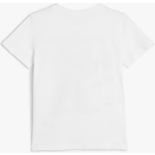 Koton Kısa Kollu Bisiklet Yaka Robot Baskılı Pamuklu T-Shirt